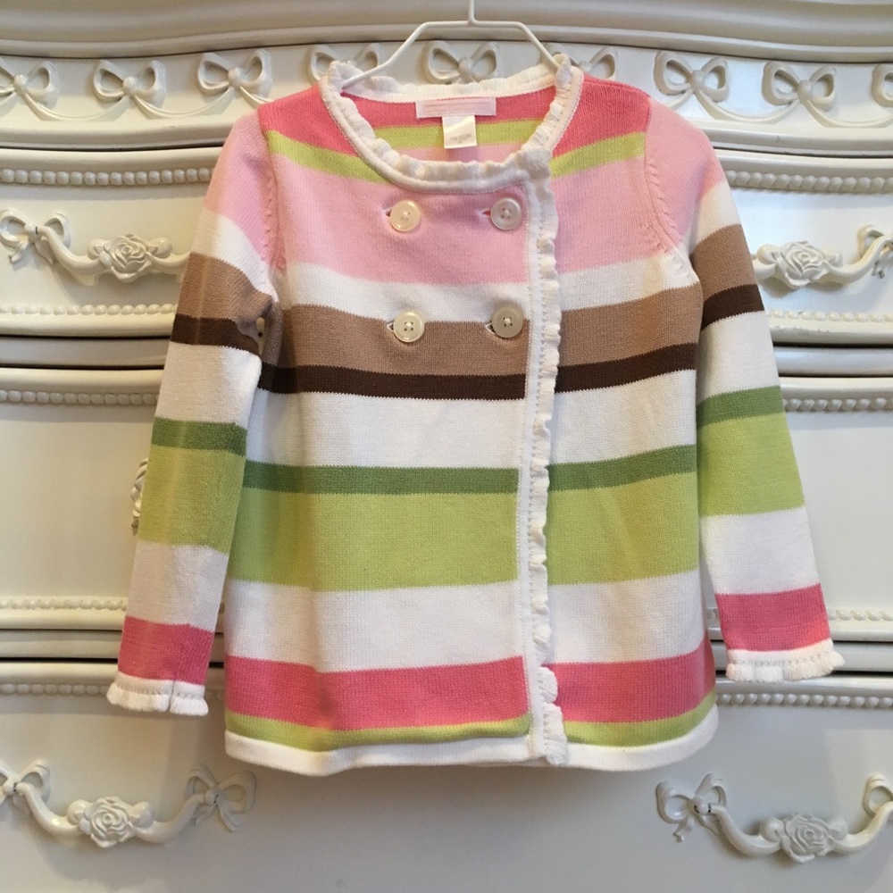 Janie And Jack striped cardigan size 2